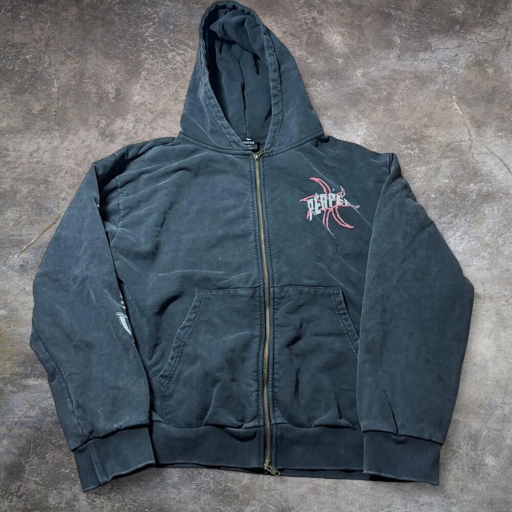 OT City Reapers Scythe Hoodie Men’s L Dark Gray Heavyweight French Terry Durant